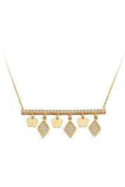 Altın Sallantılı Çiçek Kolye