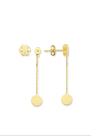 Golden Shaking Snowflake Earrings