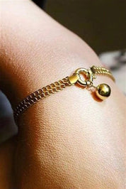 Altın Sallantılı Top Bileklik