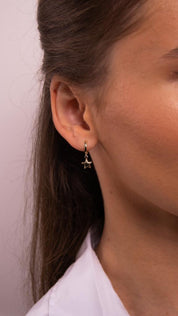 Gold Dangle Star Earrings