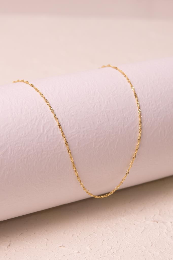 Gold Singapore Chain Necklace