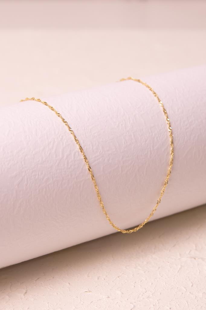 Gold Singapore Chain Necklace