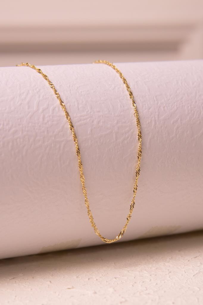 Gold Singapore Chain Necklace