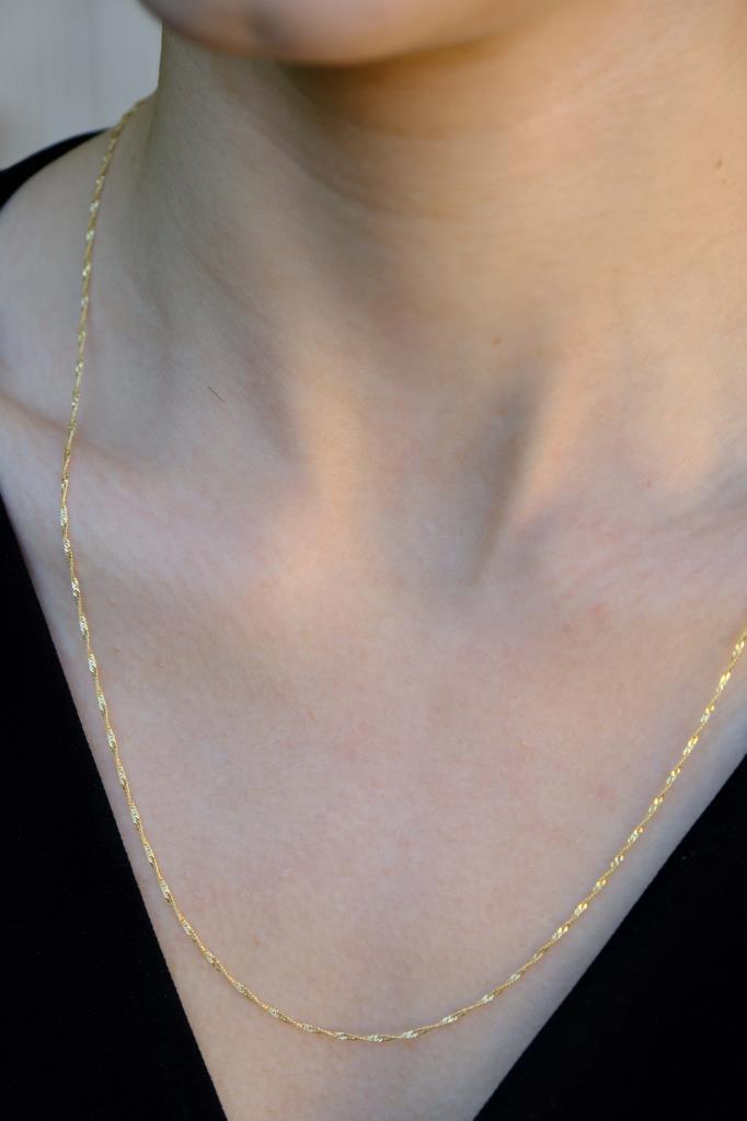 Gold Singapore Chain Necklace