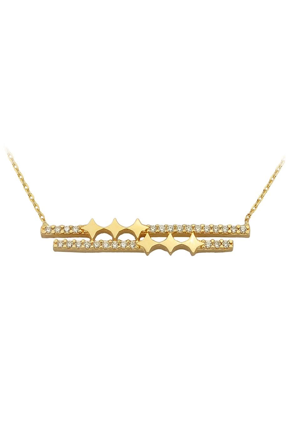 Altın Tasarım Çubuk Kolye