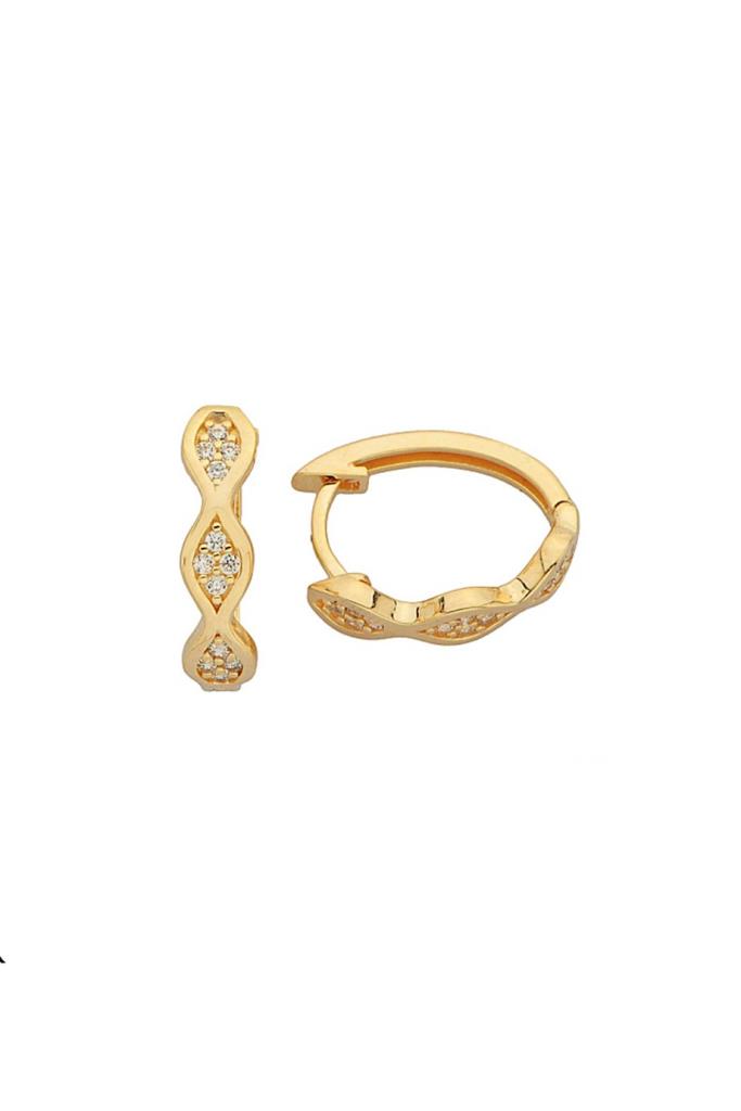 Gold Design Ring Earrings