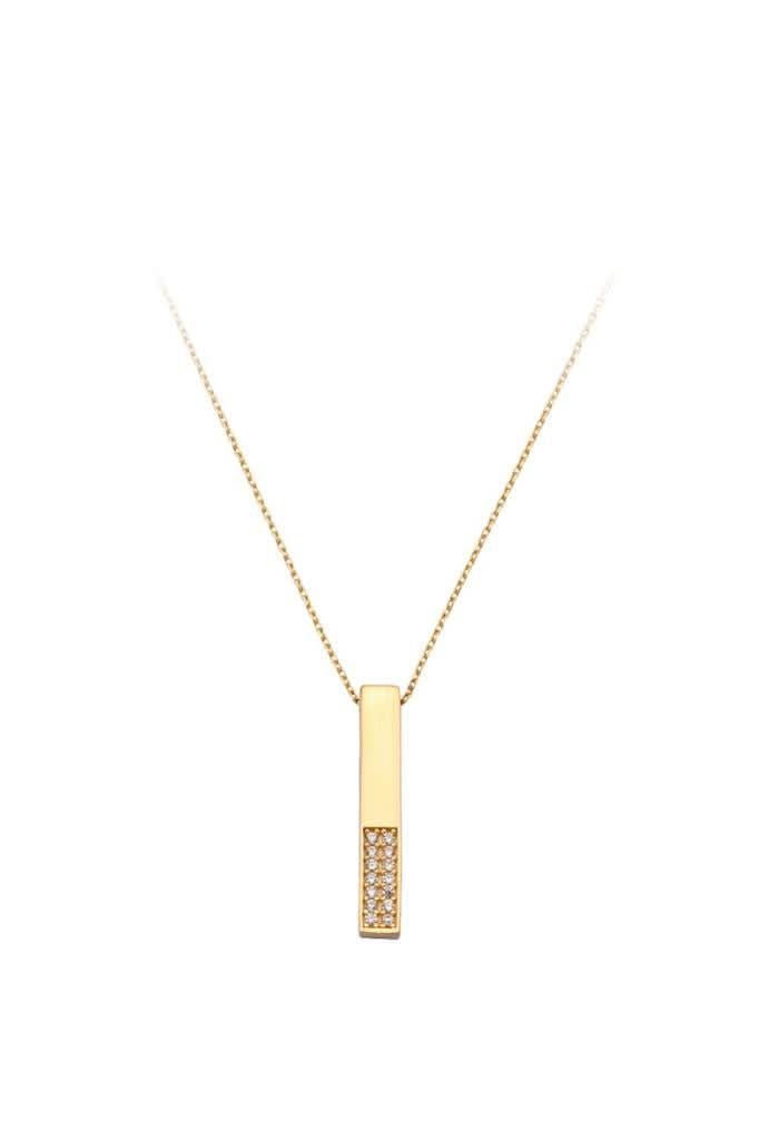 Altın Taşlı Çubuk Kolye