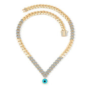 Altın Taşlı Göz Bebeğim Kolye