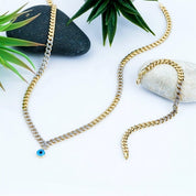 Altın Taşlı Göz Bebeğim Kolye