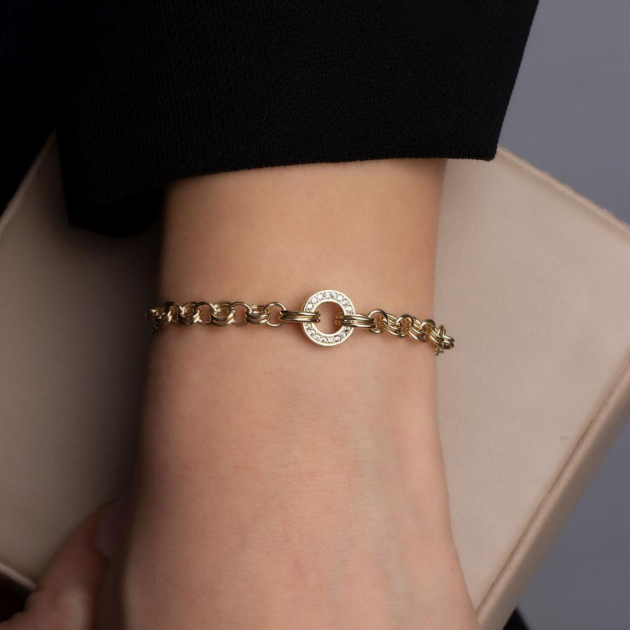 Gold Stone Ring Bracelet