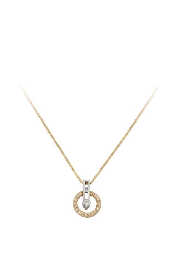 Altın Taşlı Halka Kolye