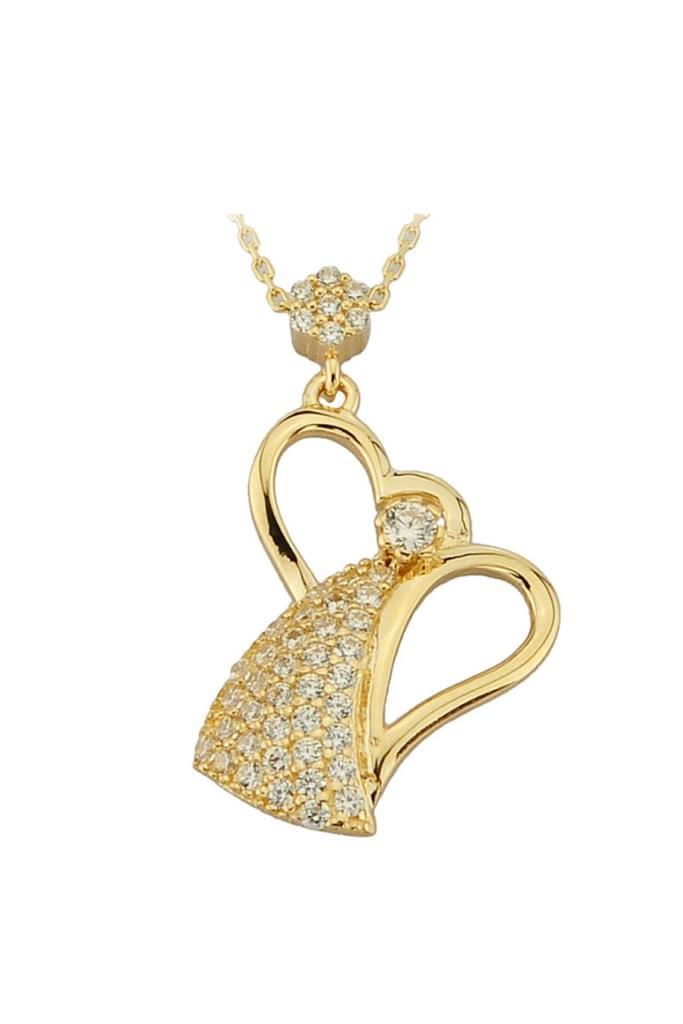 Altın Taşlı Melek Kolye