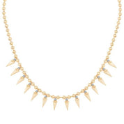 Altın Taşlı Prizma Kolye