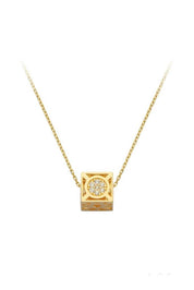 Altın Taşlı Tasarım Kolye