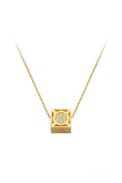 Altın Taşlı Tasarım Kolye