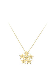 Altın Taşlı Yıldız Kolye