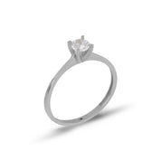 Gold Solitaire Ring