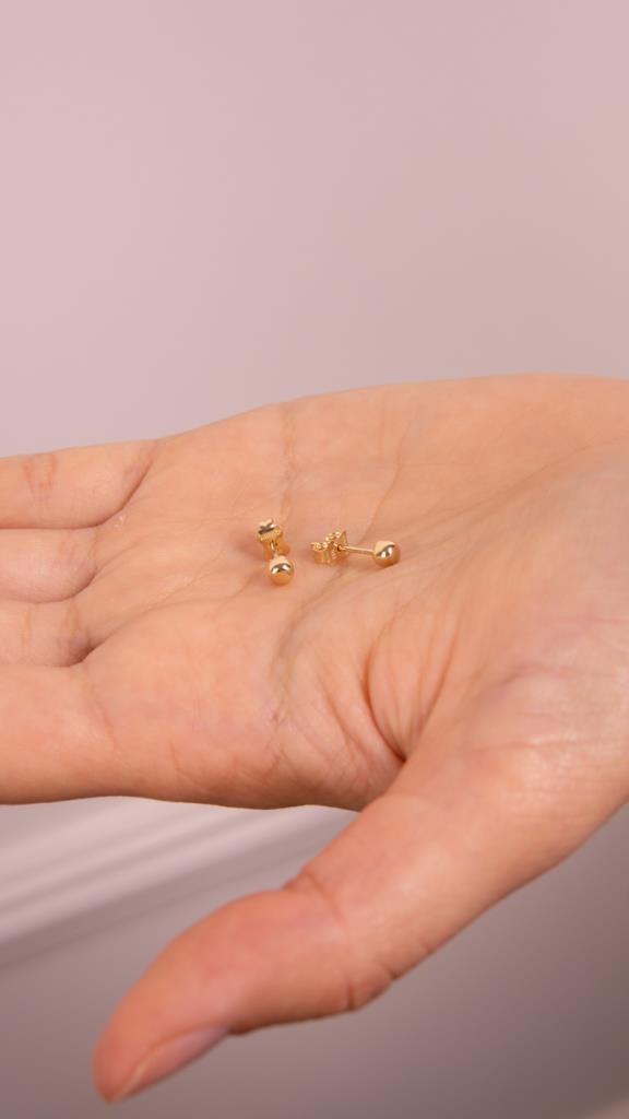 Gold Ball Earrings