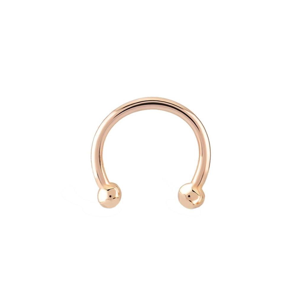 Golden Bulk Compression Ring Piercing