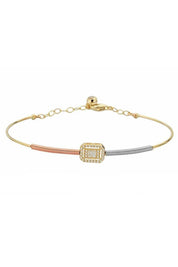 Altın Yaylı Baget Taşlı Bilezik