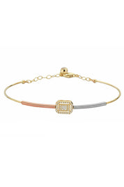 Altın Yaylı Baget Taşlı Bilezik