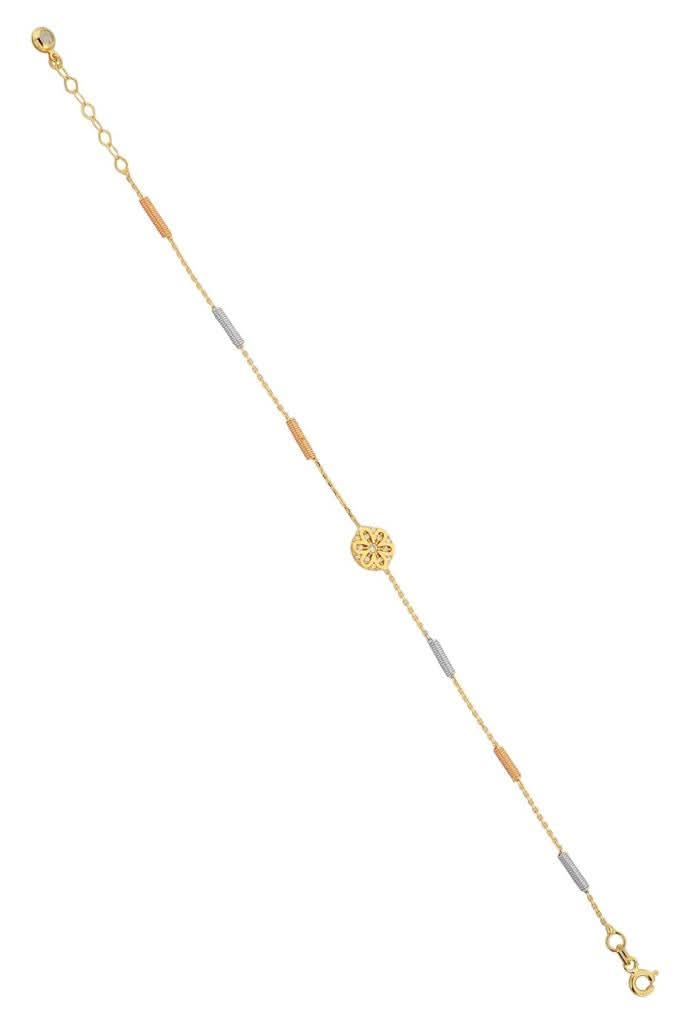 Altın Yaylı Çiçek Bileklik