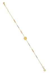 Altın Yaylı Çiçek Bileklik