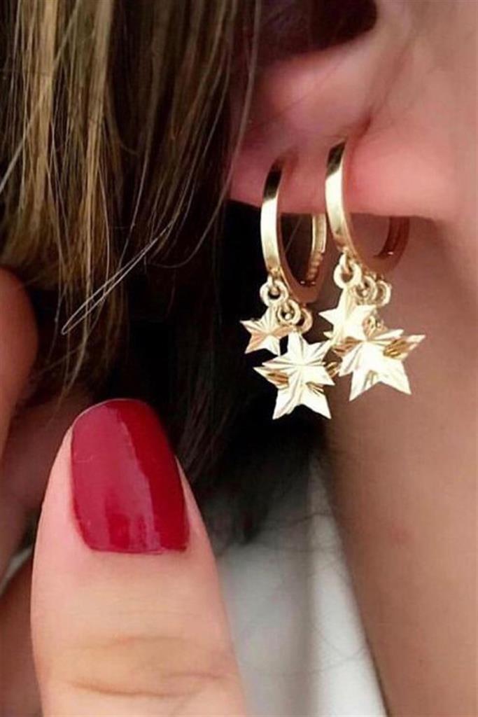 Golden Star Earrings