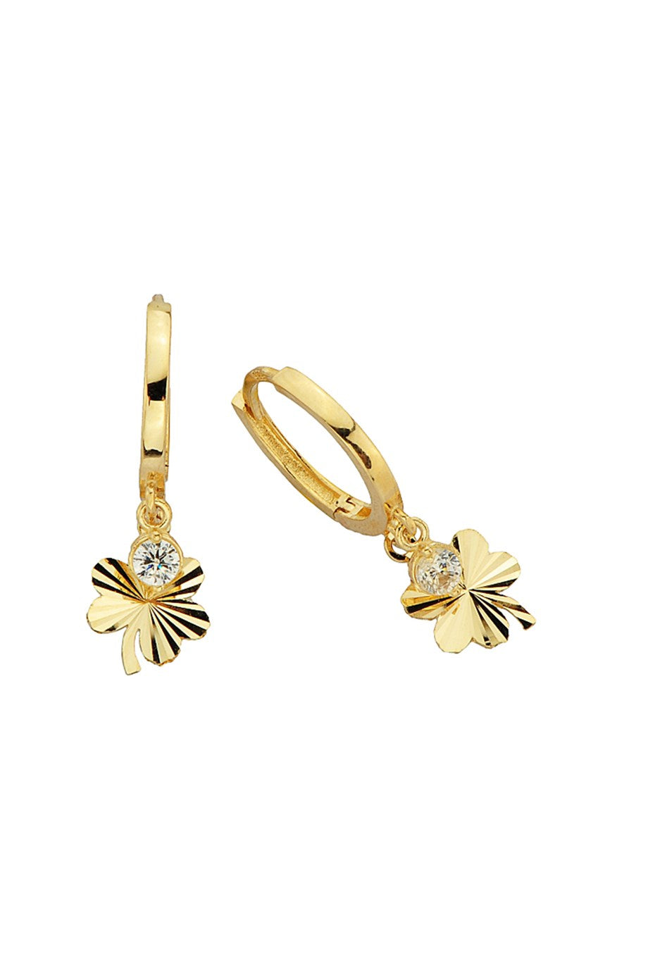 Golden Clover Ring Earrings