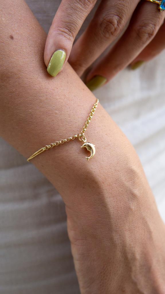 Gold Dolphin Bracelet