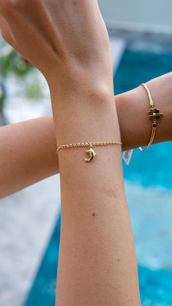 Gold Dolphin Bracelet