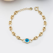 Gold Chain Eye Bracelet