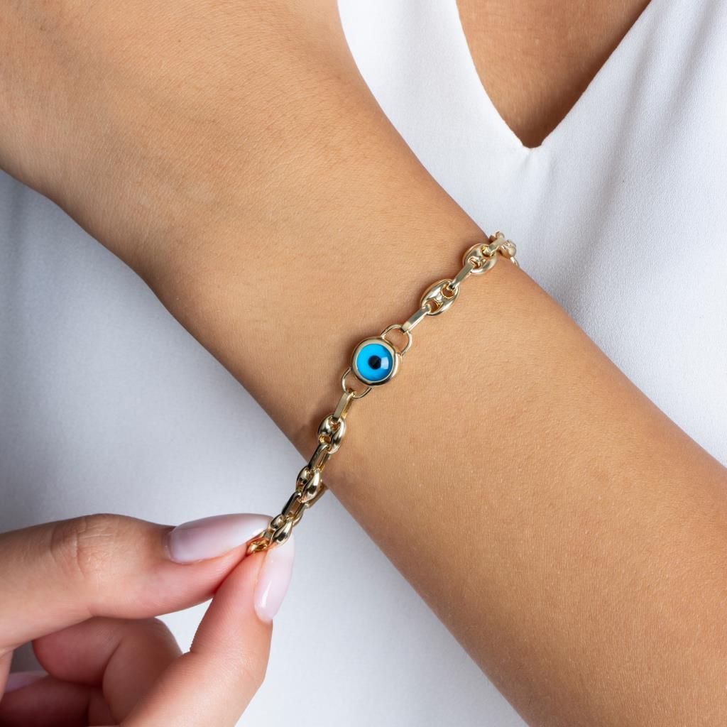 Gold Chain Eye Bracelet