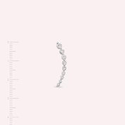 Alva Pırlanta Taşlı Beyaz Altın Tek Küpe