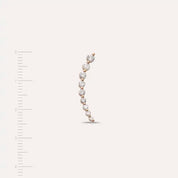 Alva Pırlanta Taşlı Rose Altın Tek Küpe