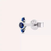 Andy Safir Taşlı Beyaz Altın Tek Küpe