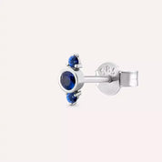 Andy Safir Taşlı Beyaz Altın Tek Küpe