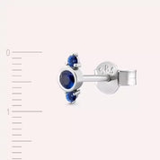 Andy Safir Taşlı Beyaz Altın Tek Küpe