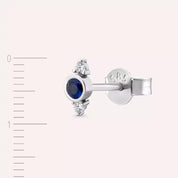 Andy Safir ve Pırlanta Taşlı Beyaz Altın Tek Küpe