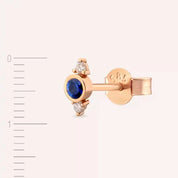 Andy Safir ve Pırlanta Taşlı Rose Altın Tek Küpe