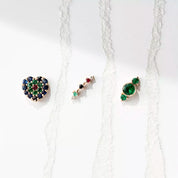 Andy Zümrüt Taşlı Rose Altın Mini Tek Küpe