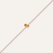 Anna 0.21 CT Markiz Kesim Yellow Safir Taşlı Rose Altın Bileklik