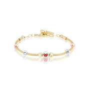 Anne Çocuk Çilek İkili Set Altın Bileklik