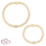 Anne Çocuk Harf Gurmet Altın Bileklik