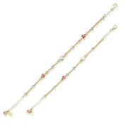 Anne Çocuk Mineli İkili Set Altın Bileklik