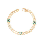 Anne Çocuk Nazar Boncuklu Gurmet Altın Bileklik