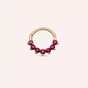 Arden Yakut Taşlı Rose Altın Halka Piercing