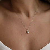 Aren Pırlanta Taşlı Beyaz Altın Kolye