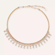 Arin Pırlanta Taşlı Rose Altın Kolye