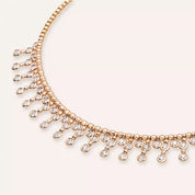 Arin Pırlanta Taşlı Rose Altın Kolye